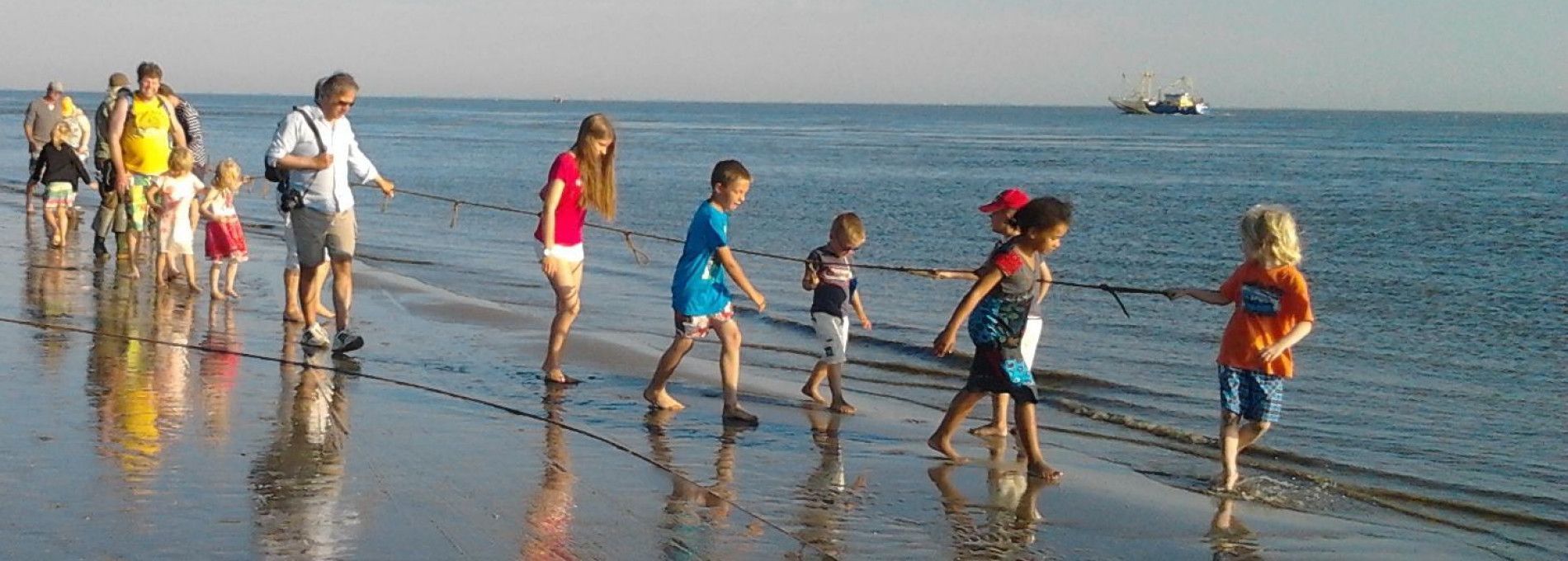 Vissen met een kornet aan het strand - VVV Ameland