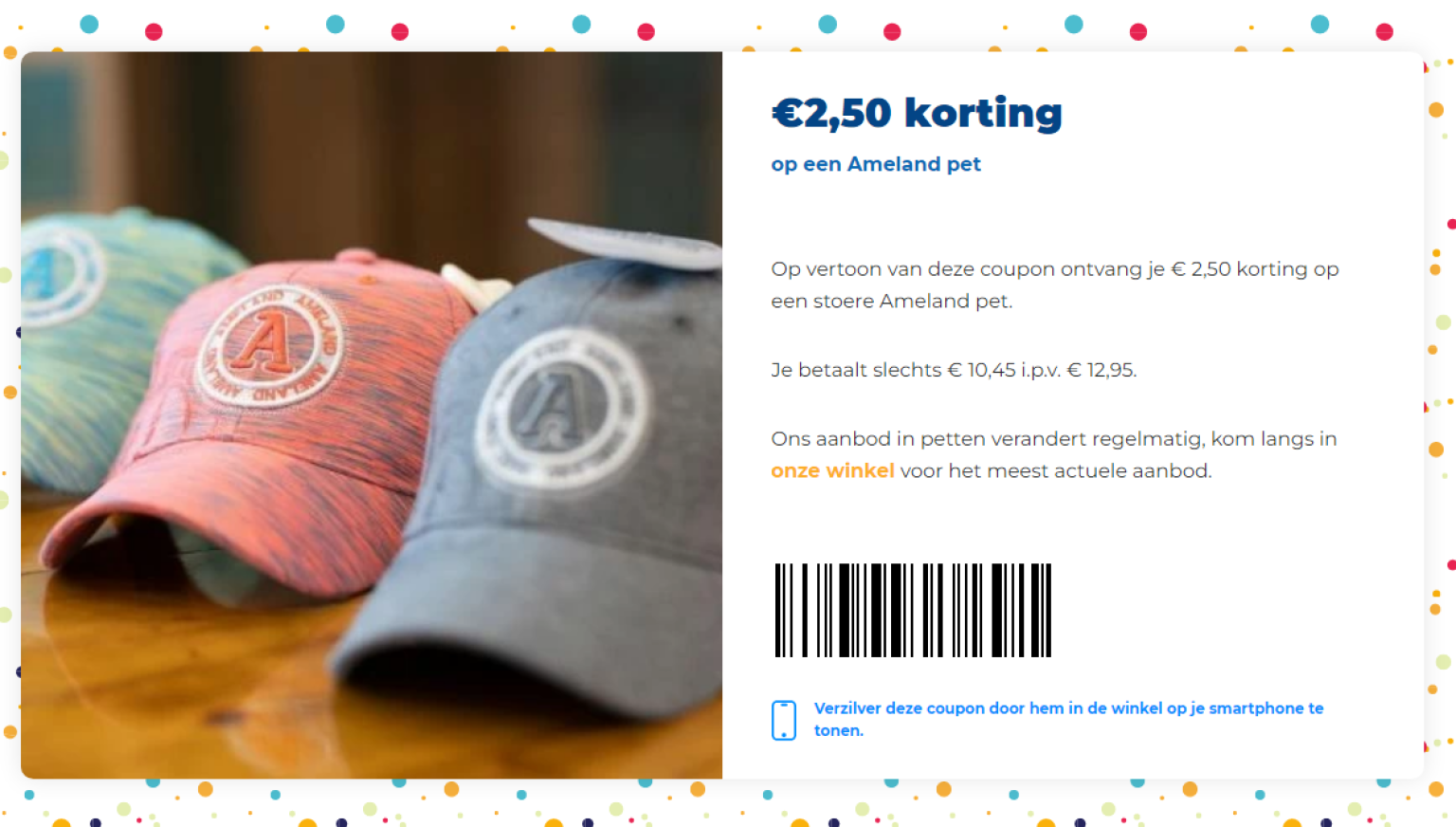 Kortingscoupon - VVV Ameland