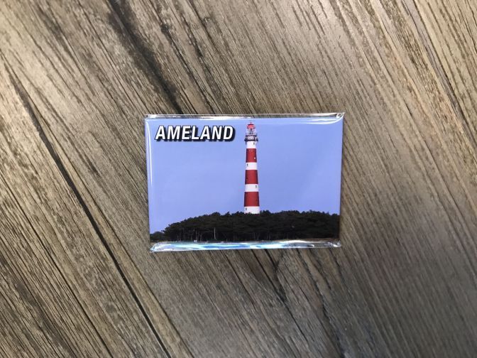 Platte magneet van de vuurtoren - webshop VVV Ameland