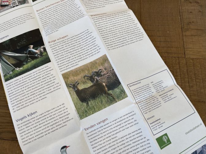 Staatsbosbeheer kaart van Ameland - webshop VVV Ameland