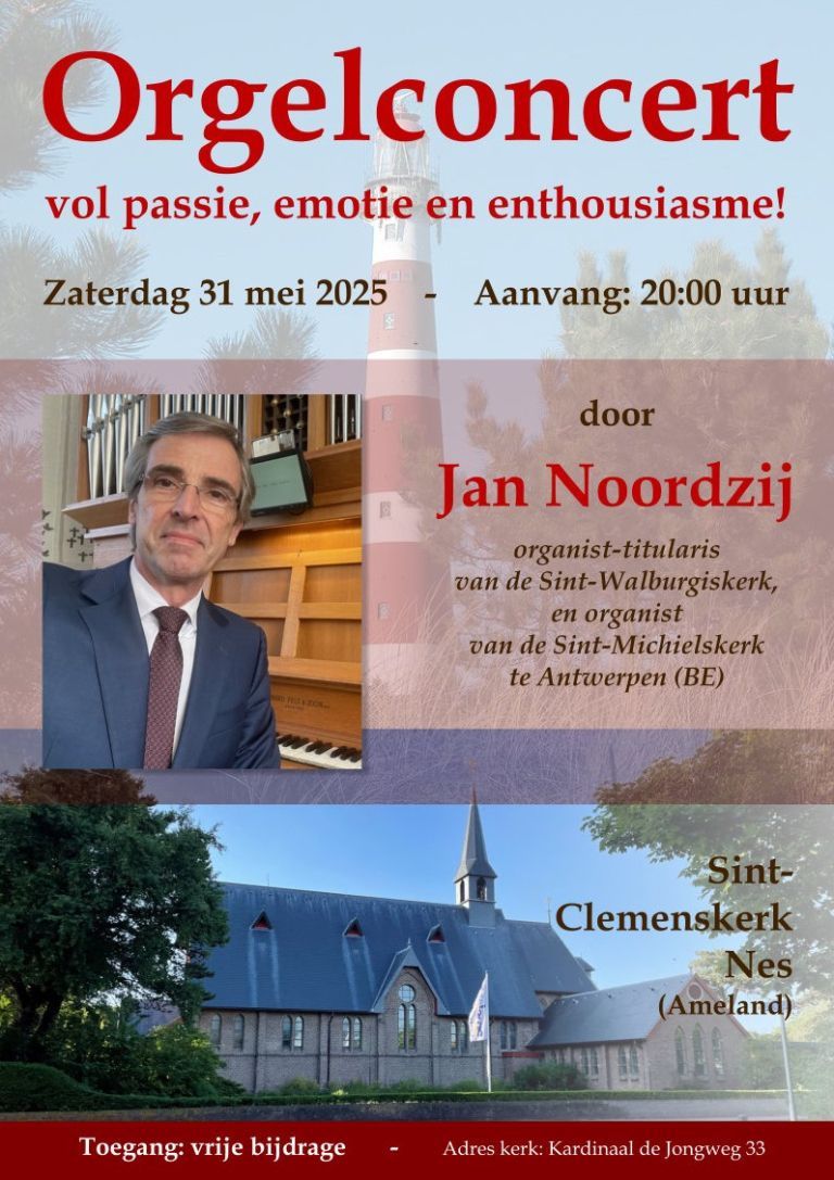 Orgelconcert Jan Noordzij - VVV Ameland