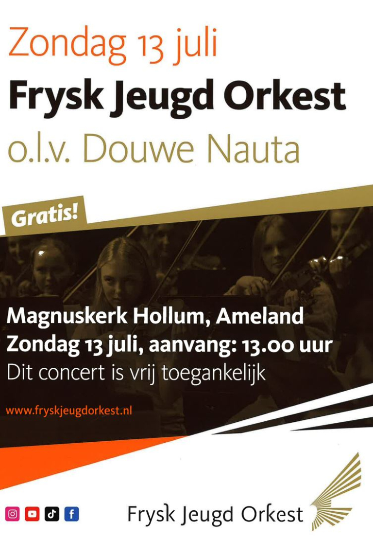 Concert Frysk Jeugd Orkest  - VVV Ameland