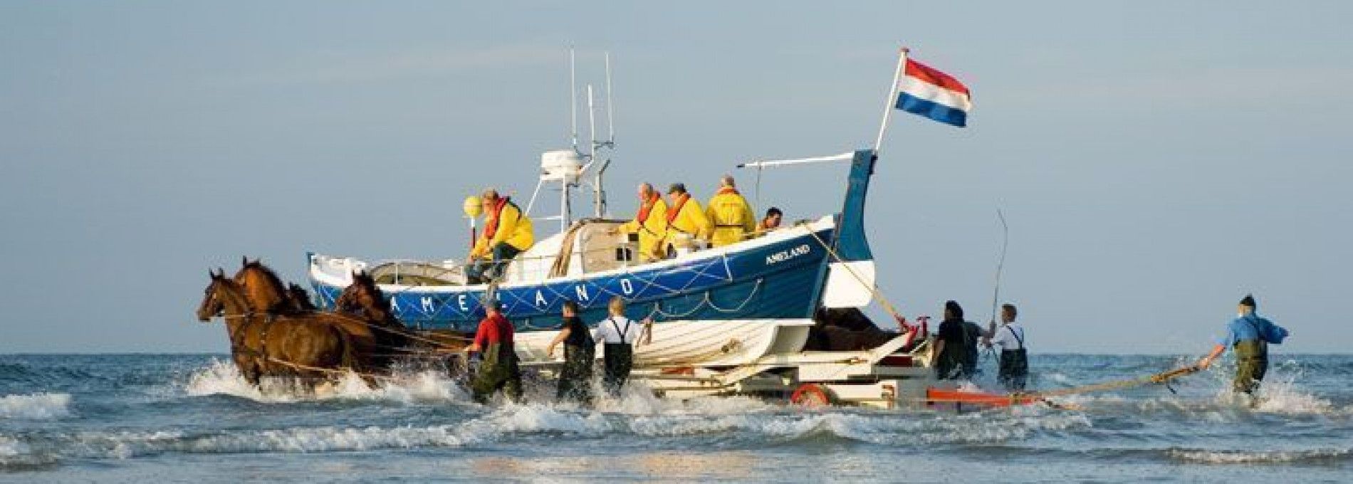 Demonstratie paardenreddingboot - VVV Ameland