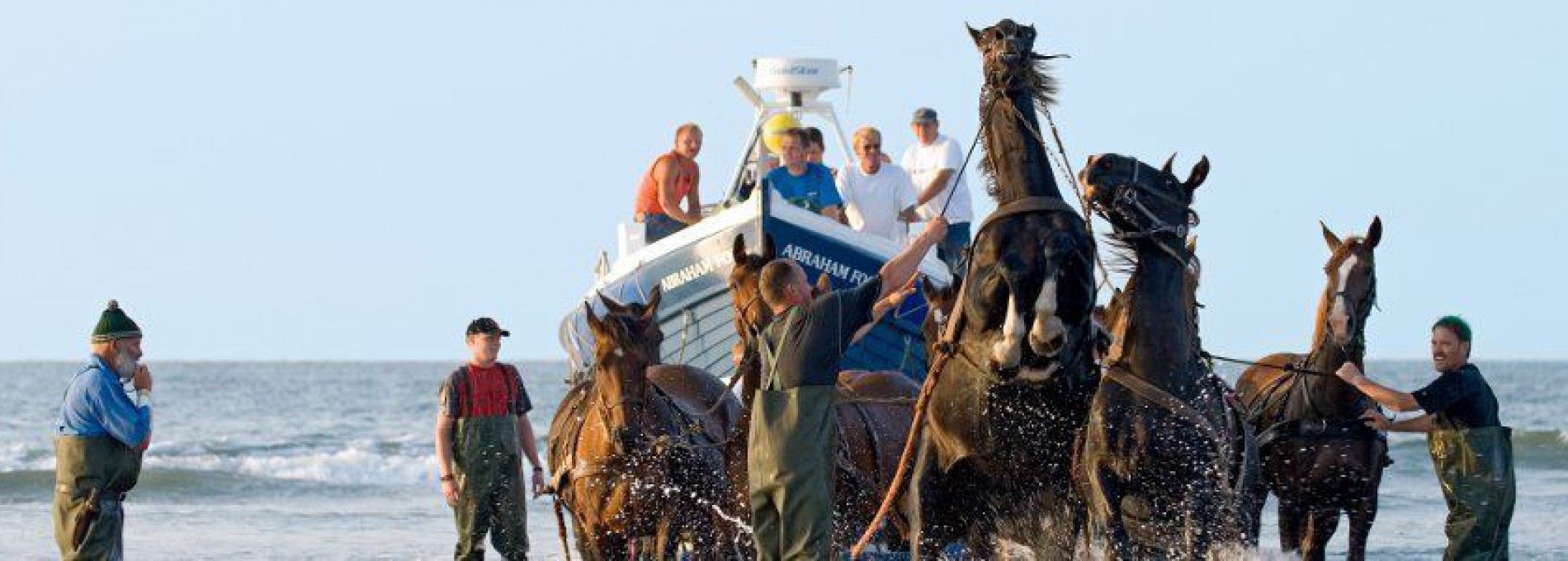 Demonstratie paardenreddingsboot - VVV Ameland
