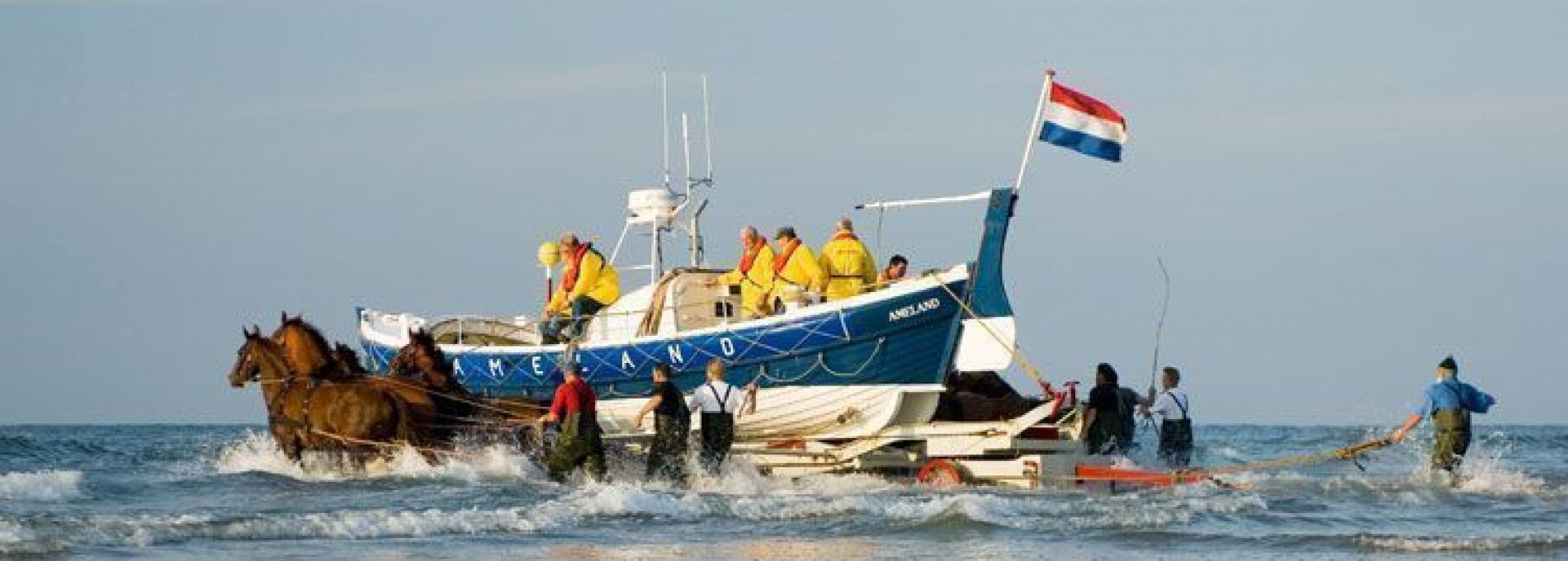 Demonstratie paardenreddingsboot - VVV Ameland