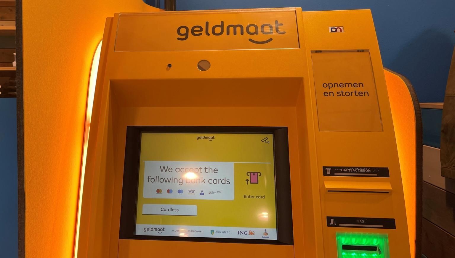 Geldmaat stort- en opnameautomaat - VVV Ameland
