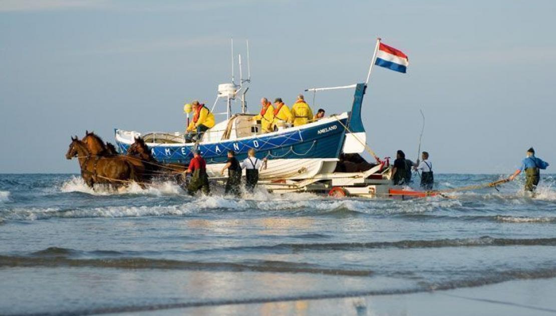 Demonstratie paardenreddingboot - VVV Ameland