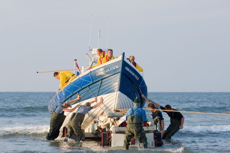 Demonstratie paardenreddingsboot - VVV Ameland